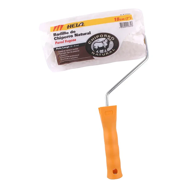  RODILLO CHIPORRO NATURAL PELO LARGO 18CM 7" HELA pared rugosa 