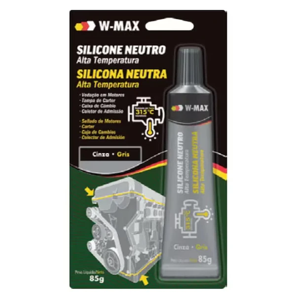 SILICONA ALTA TEMPERATURA GRIS 85G W-MAX