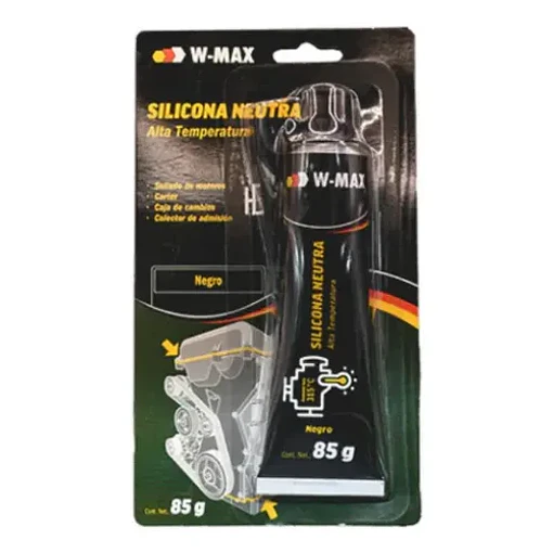 SILICONA ALTA TEMPERATURA NEGRA 85G W-MAX