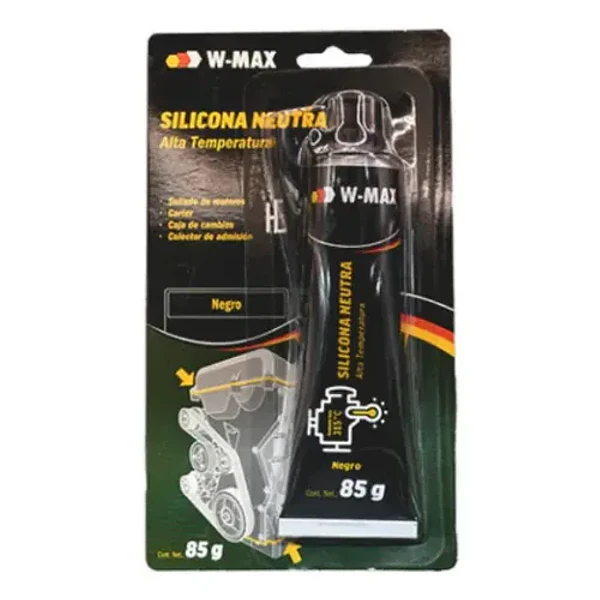 SILICONA ALTA TEMPERATURA NEGRA 85G W-MAX
