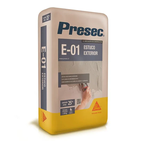 ESTUCO EXTERIOR 25KG PRESEC SIKA