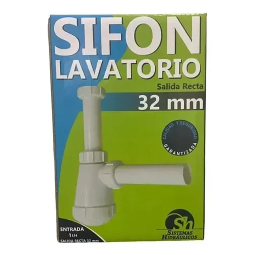 SIFON LAVATORIO SALIDA RECTA SH 32MM