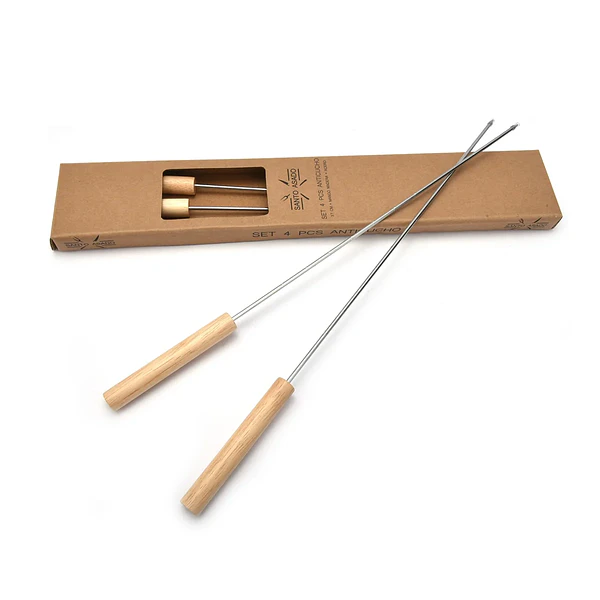 SET 4 PIEZAS ANTICUCHO 37 CM