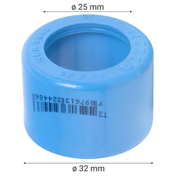 BUJE REDUCCION CORTO PVC HIDRAULICO 32MM X 25MM