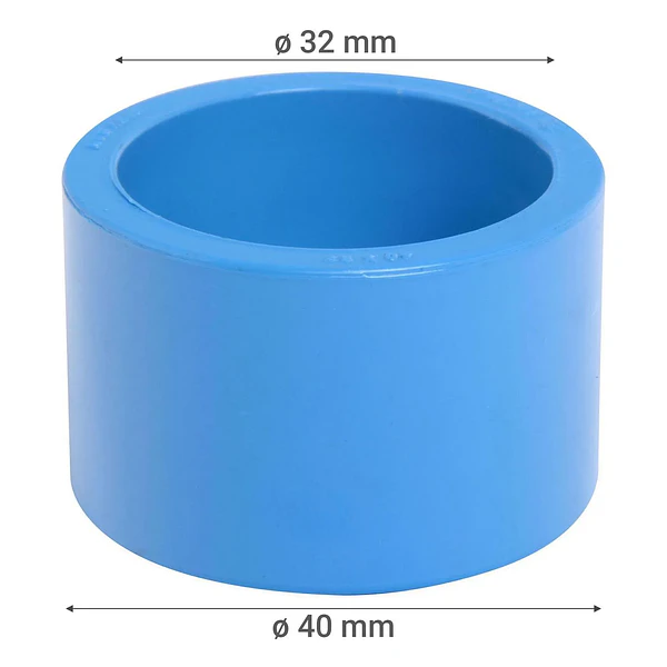 BUJE REDUCCION PVC HIDRAULICO 40MM X 32MM