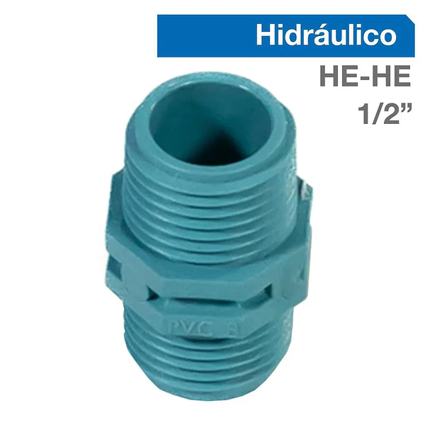 NIPLE PVC HIDRAULICO 1/2" HE