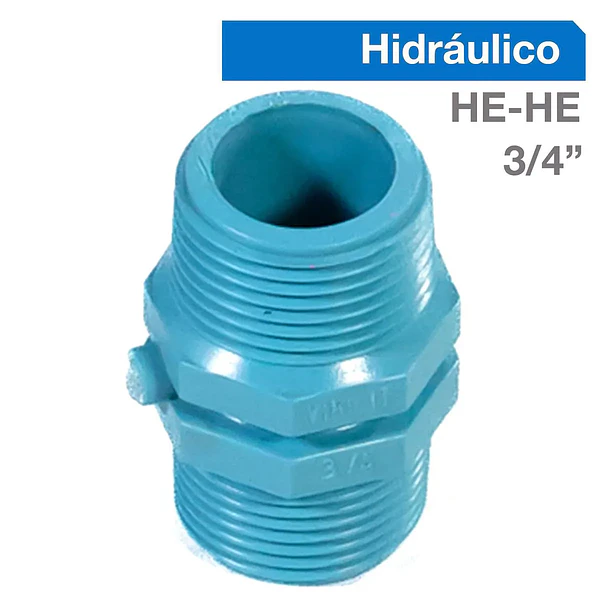 NIPLE PVC HIDRAULICO 3/4" HE