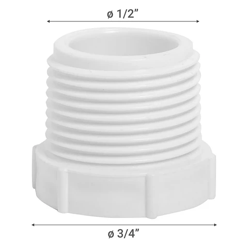 BUSHING PVC HIDRAULICO 3/4"HE X 1/2"HI