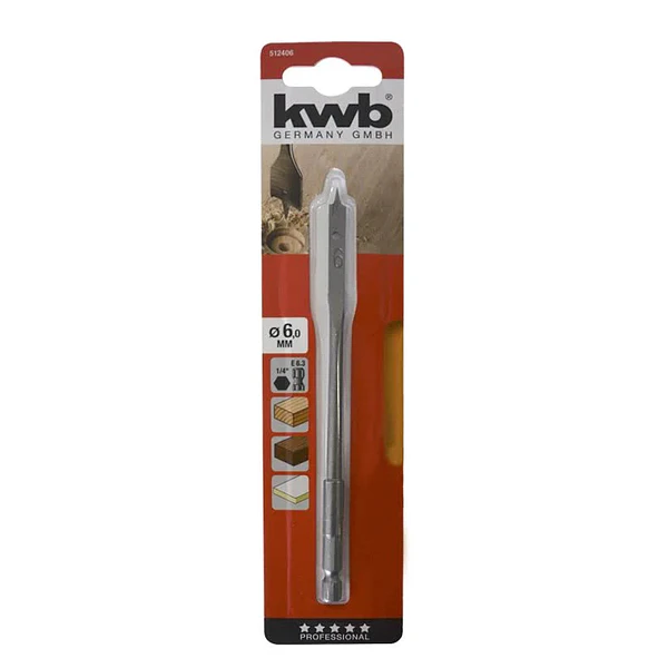 BROCA PALETA MADERA 6MM KWB 512406