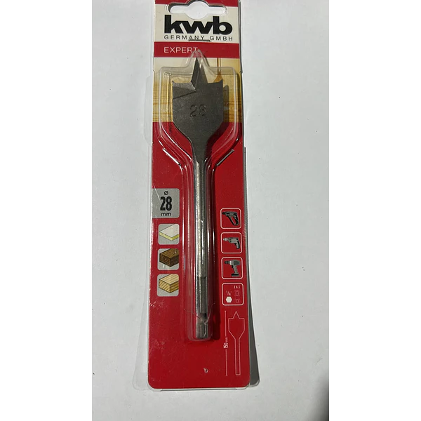 BROCA PALETA MADERA KWB 512428 28MM