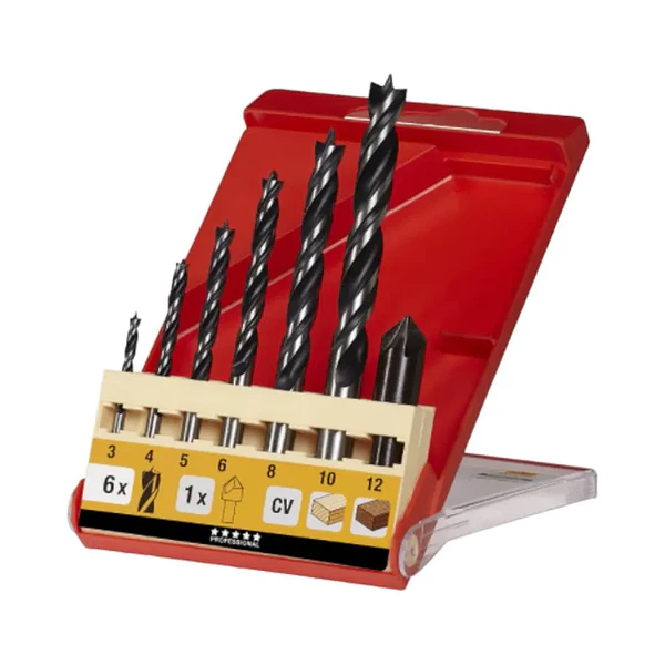 SET 6 BROCAS P/MADERA + AVELLANADOR