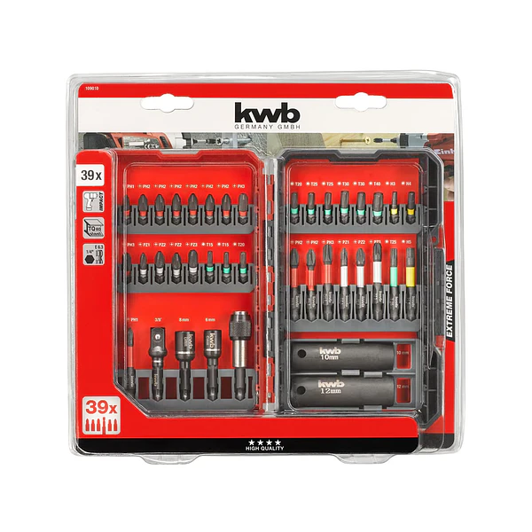 SET PUNTAS IMPACTO KWB 109010 39 PZS