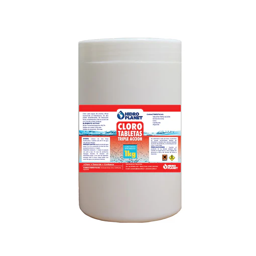 CLORO TABLETAS TRIPLE ACCION HIDROPLANET 1KG