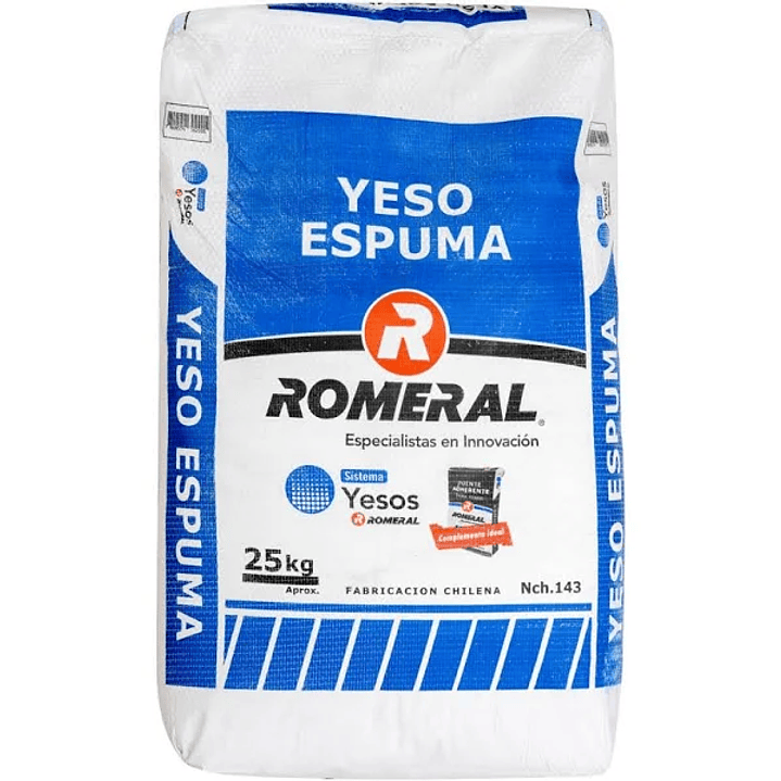 yeso espuma 25kg romeral