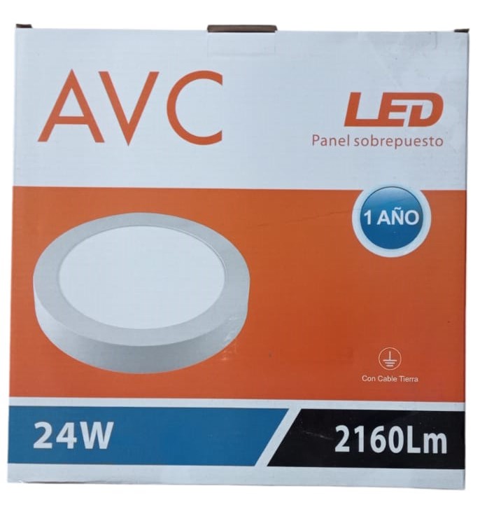 FOCO PANEL LED REDONDO 24W SOBREPUESTO AVC 2
