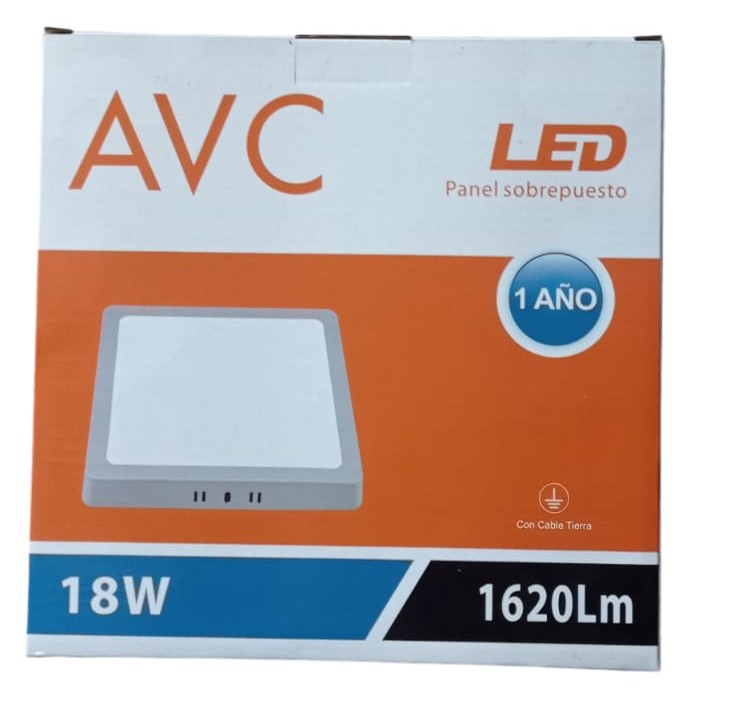 FOCO PANEL LED CUADRADO 18W SOBREPUESTO AVC 3