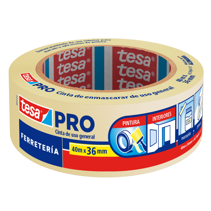Cinta de Enmascarar 36mm. x 40mts. 1