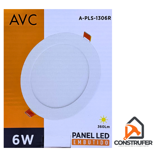 FOCO PANEL LED REDONDO 6W SOBREPUESTO AVC 2