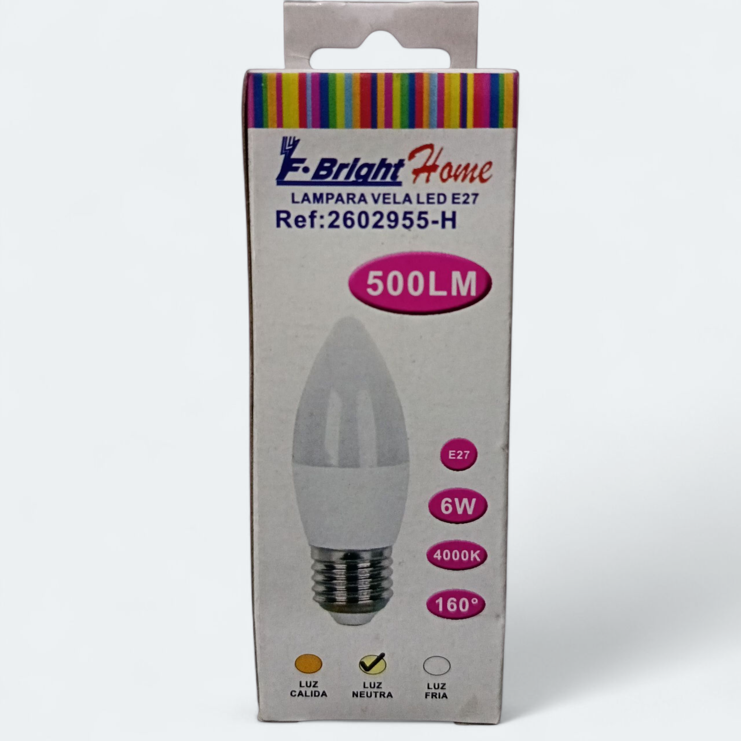 AMPOLLETA VELA LED E27 2