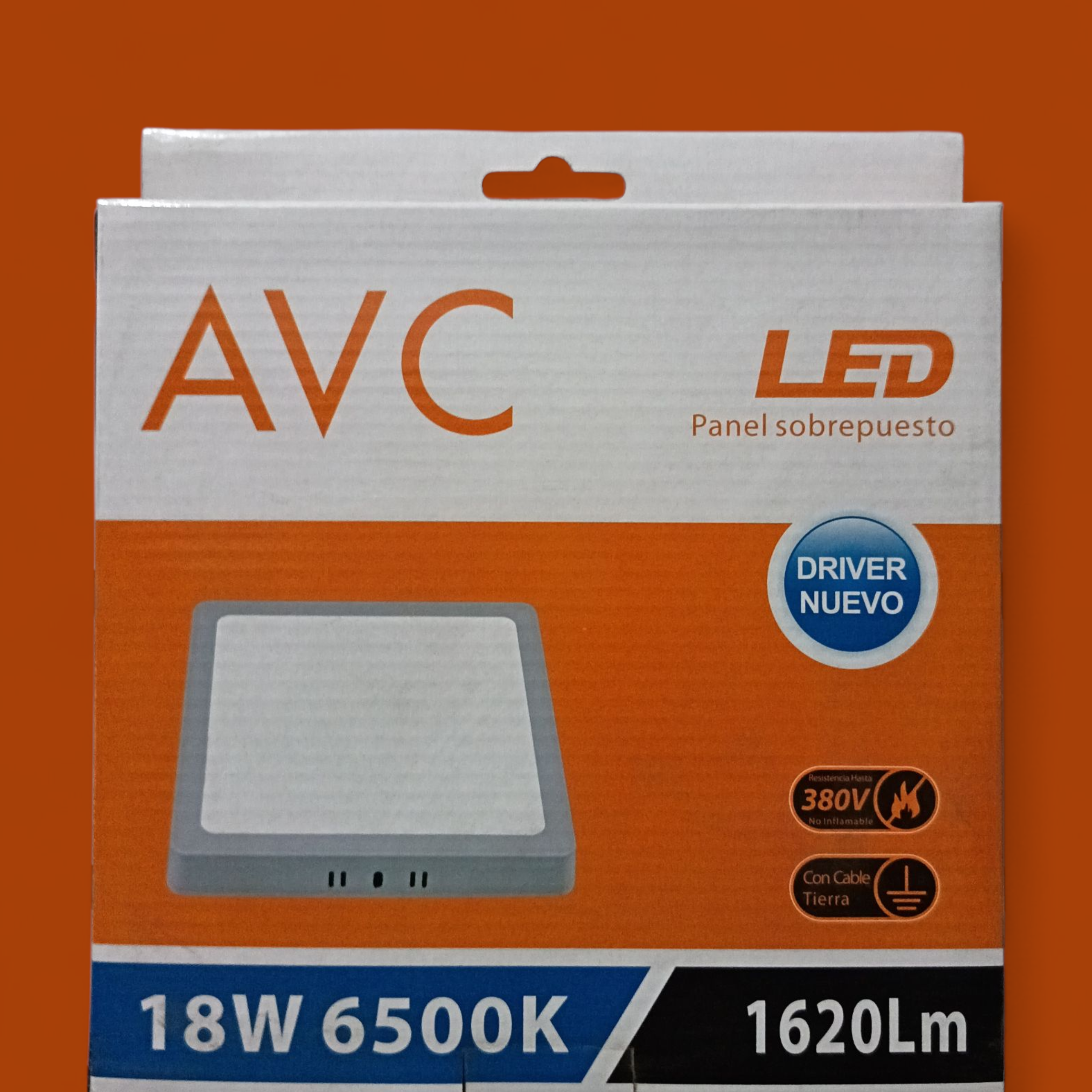 FOCO PANEL LED CUADRADO 18W SOBREPUESTO AVC 2