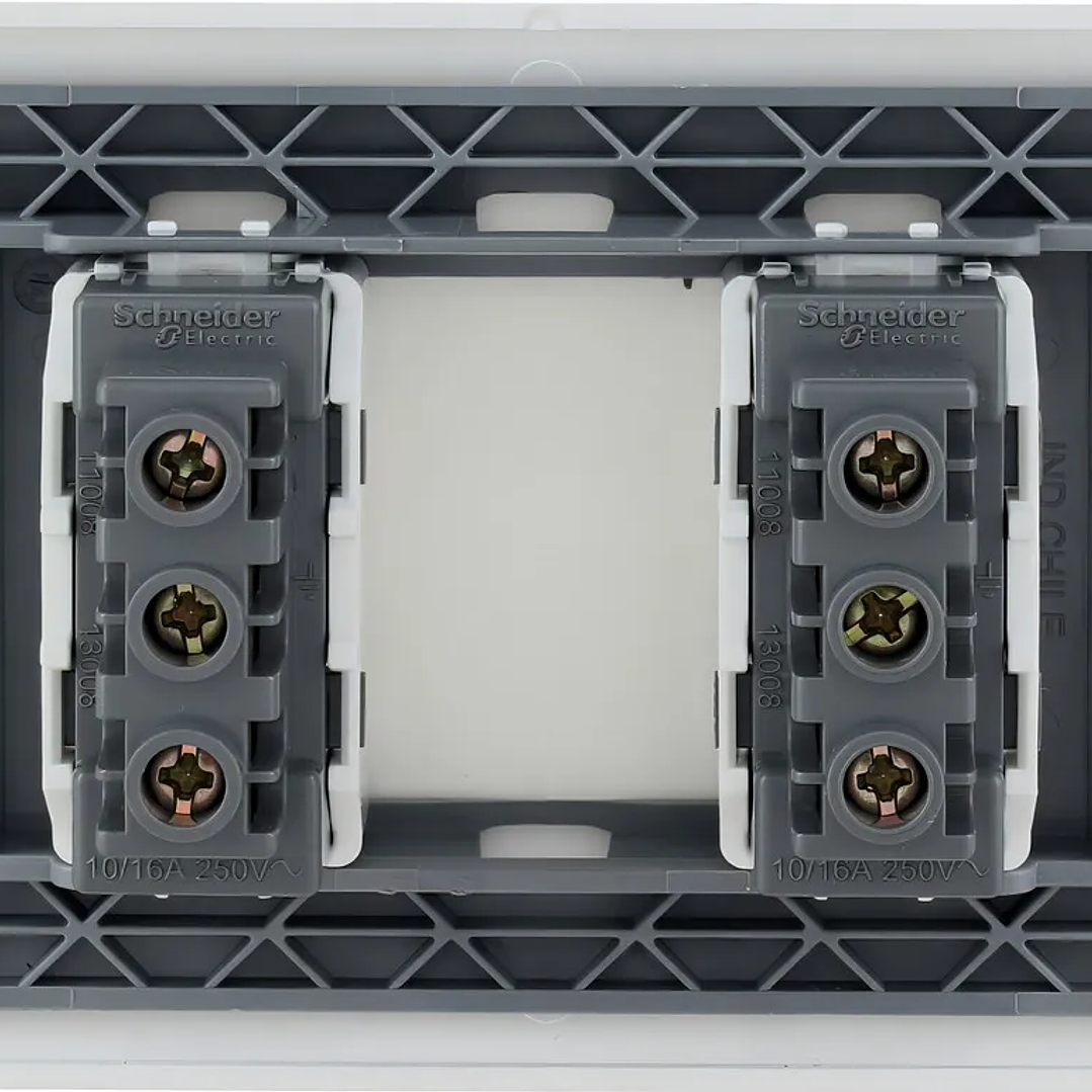 ENCHUFE DOBLE 2P+T 10A 250V BLANCO GENESIS 2