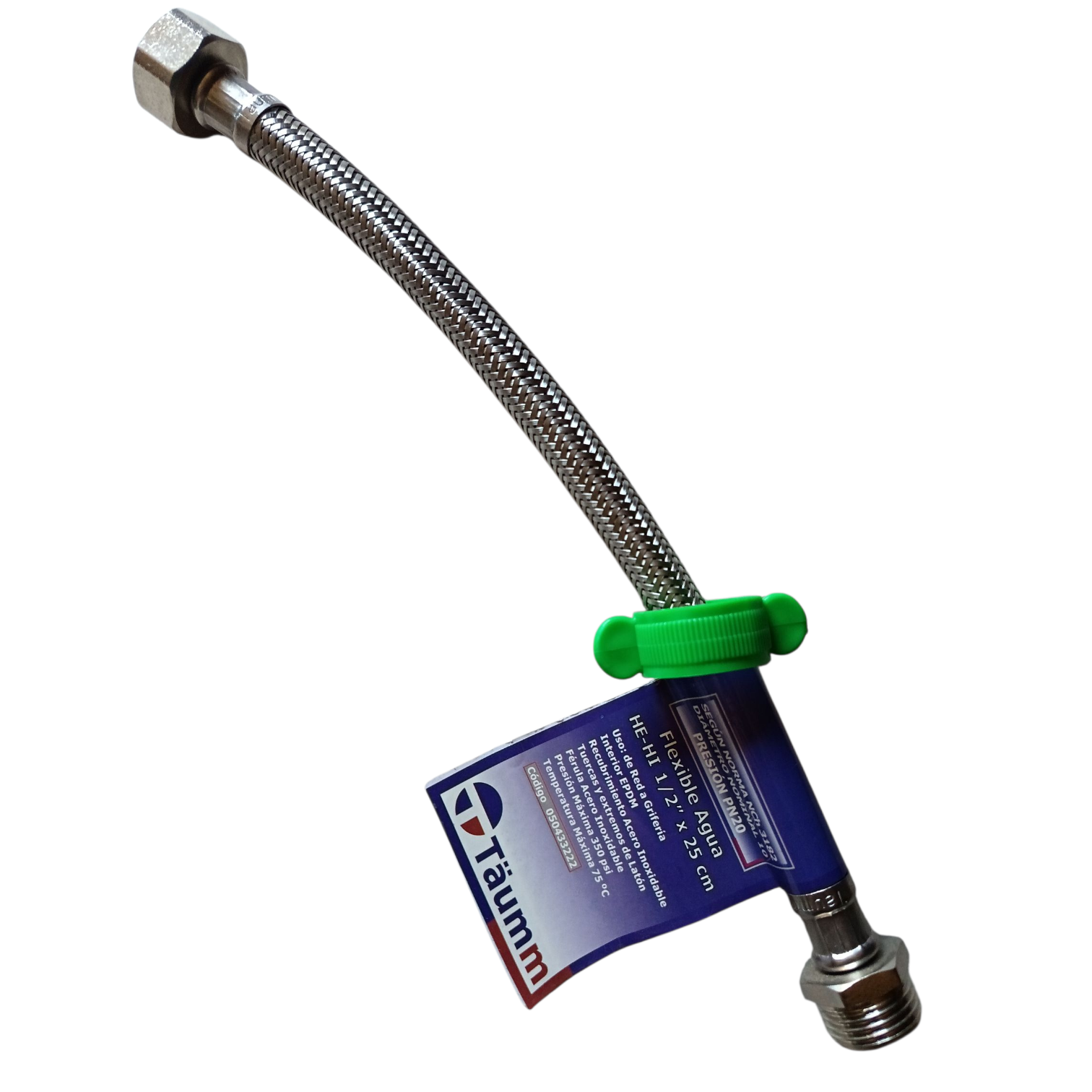 FLEXIBLE AGUA 1/2 HI-HE ACERO INOX 1