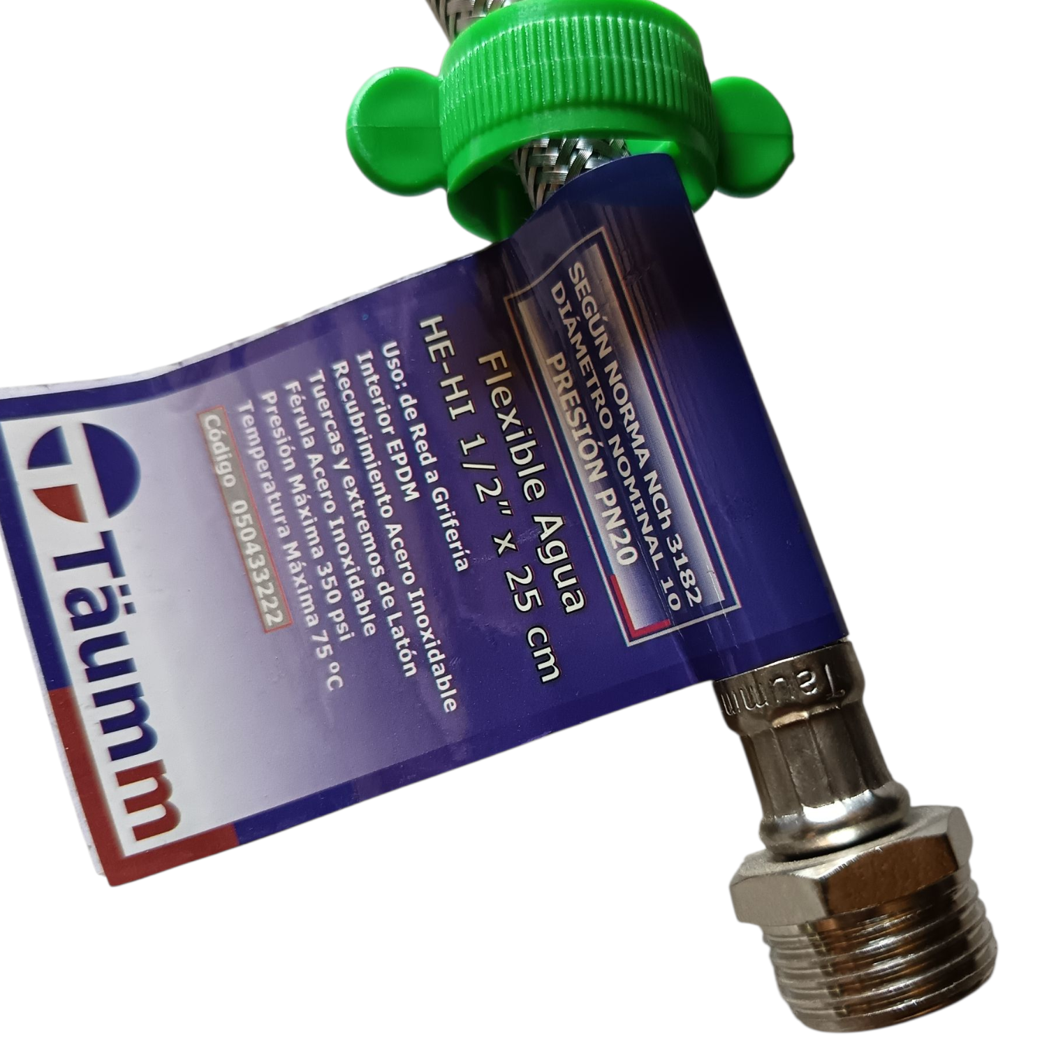 FLEXIBLE AGUA 1/2 HI-HE ACERO INOX 2