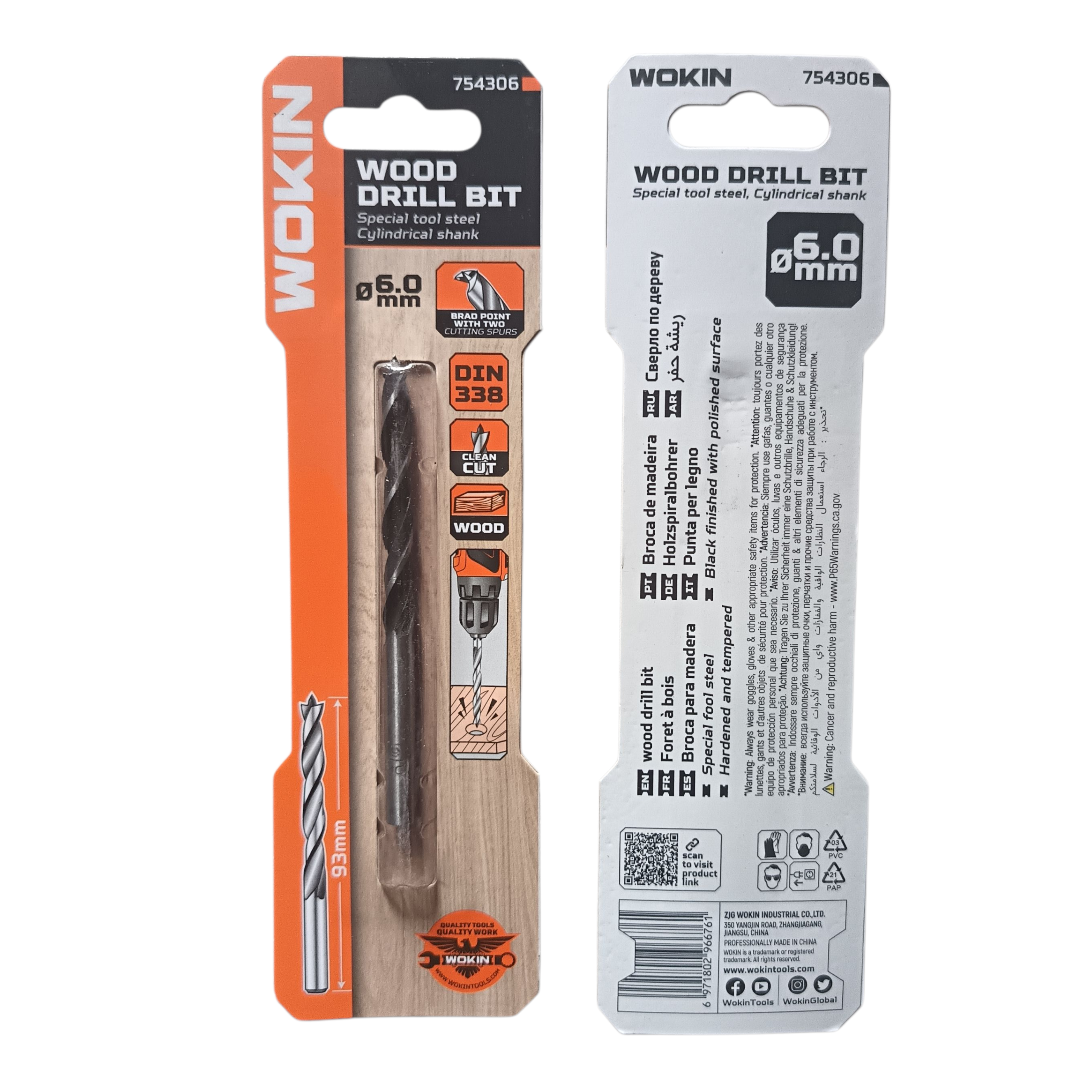 BROCA MADERA 6x93MM WOKIN 1