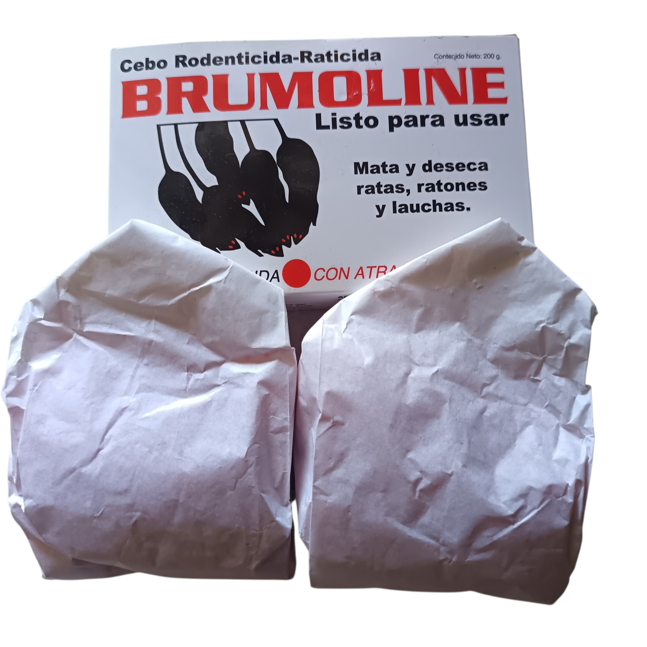 Raticida Brumoline 200g | Cebo Mata Ratas y Lauchas (Deseca sin Olor) 3