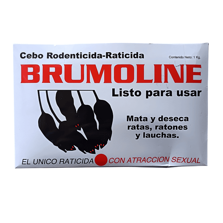 Raticida Brumoline 1 Kg | Cebo Mata Ratas Formato Ahorro (Deseca sin Olor) 1