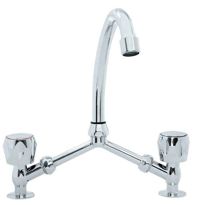 Combinación Lavaplatos Azteca | Grifería Cocina Cromo 1/2