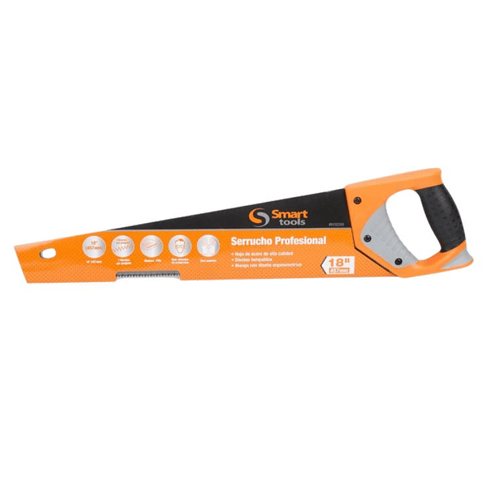 Serrucho Carpintero mango de goma 24