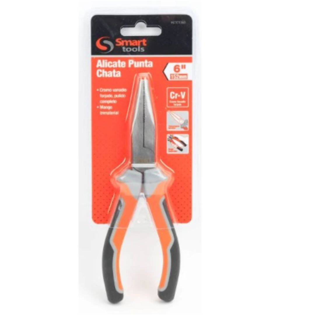 Alicate Punta Plana 6" CR/V - Smart Tools