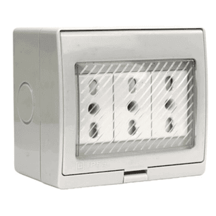 Hydrobox Sobre Puesto Tomacorriente Triple 10/16a Stanford HB-9021