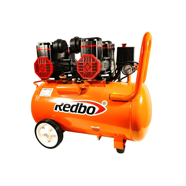 Compresor de Aire Silencioso 50 Litros Doble Motor AC 1100*2 Redbo 2