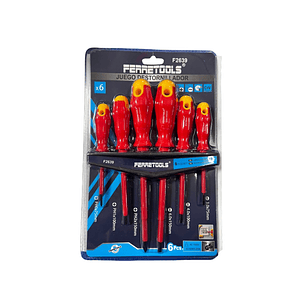 Juego de Destornilladores Aislados 1000V Ferretools – 6 Piezas para Electricista Profesional