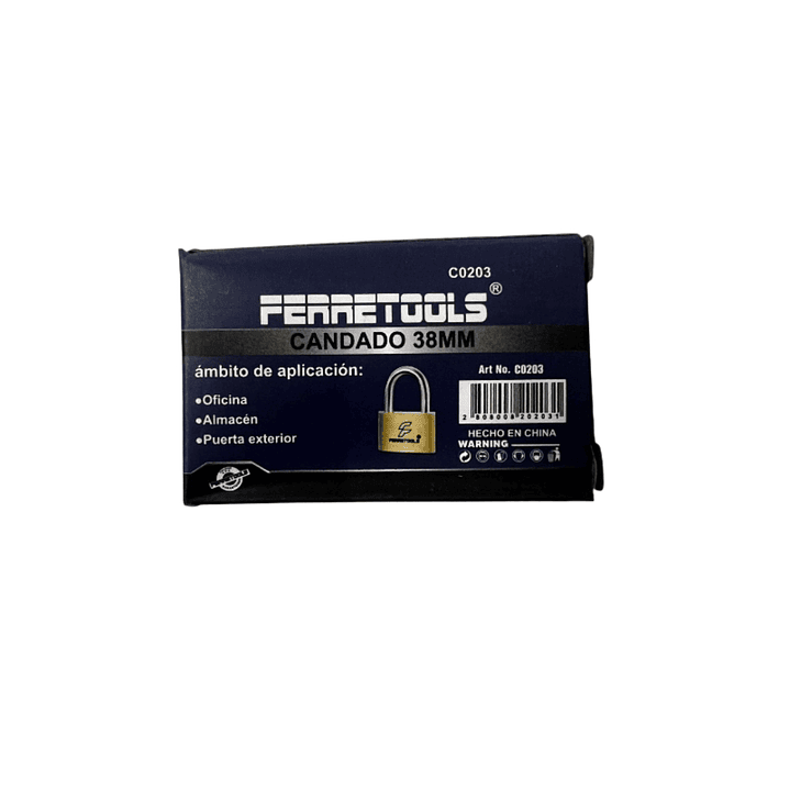 Candado de Seguridad 38 mm – Alta Resistencia con 3 Llaves 3