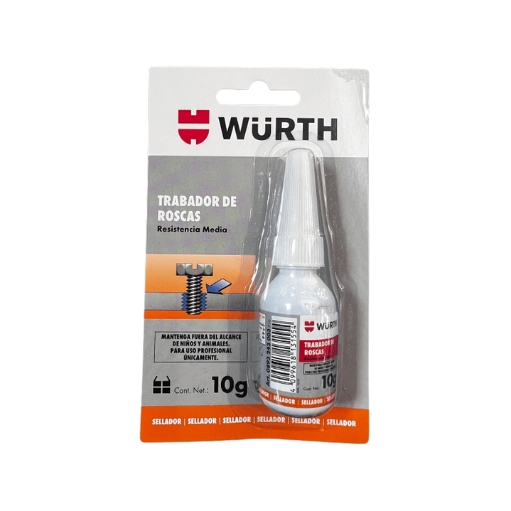 Trabador de Roscas Resistencia Media 10g Würth – Fijación Segura y Profesional 1