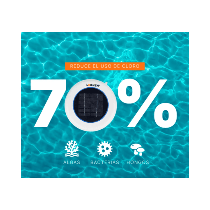 Ionizador Solar para Piscina Lernen 130.000 Litros + Accesorios | Agua Cristalina con Menos Cloro 6