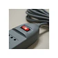 Alargador Múltiple 4 Tomas con Interruptor Negro | Extensión Eléctrica Certificada SEC - Miniatura 2