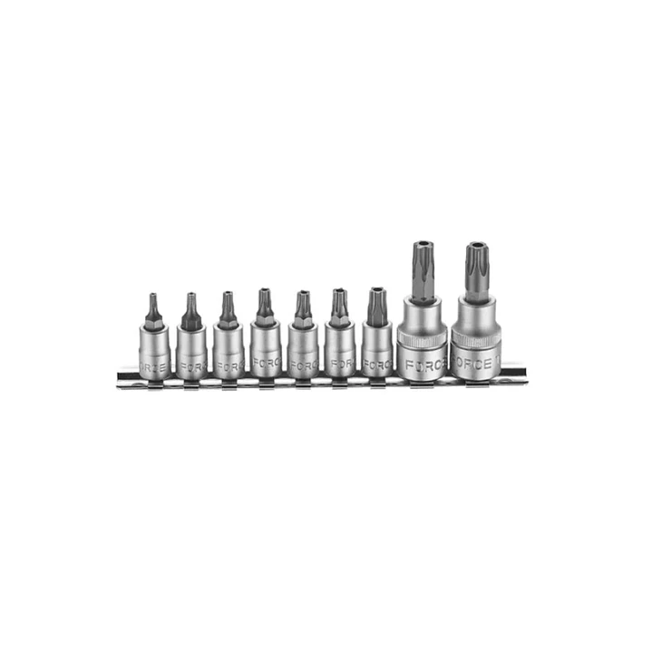 Juego de Dados Torx – 9 Piezas 1/2” y 3/8” Cr-V Profesional Force (3095) 1
