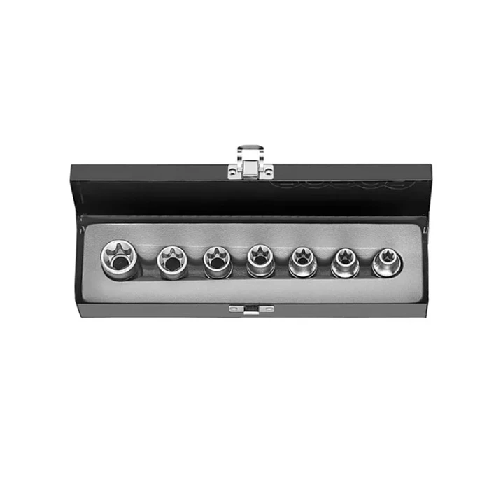 Juego de Dados Torx Hembra E10-E24 – 7 Piezas 1/2” Profesional Force (4071) 1