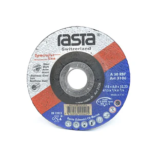 Disco de Desbaste para Metal Rasta Specialist Line 4 1/2” 115 x 6.0 x 22 mm