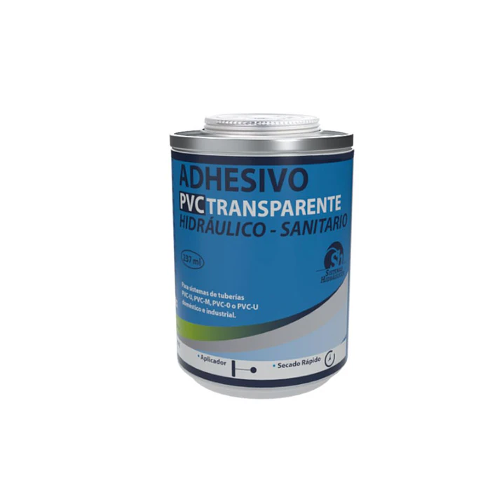 Adhesivo PVC Tradicional Secado Rápido Transparente 237 cc 2