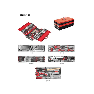 Caja de Herramientas FORCE 50235-101 – 4 Bandejas, 101 Herramientas