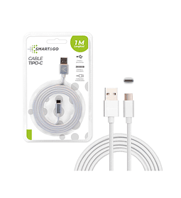 Cable USB Tipo C Smart&Go 1m blanco