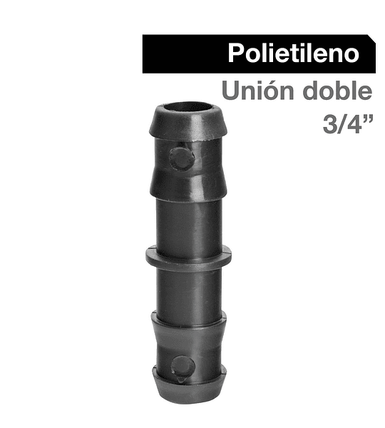 UNION DOBLE PLANSA NEG 3/4"