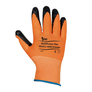 GUANTE MULTIPRO TEC-FLEX ORANGE L-1600 PALMA NITRILO TALLA 8