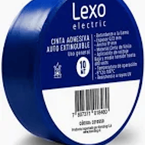 CINTA PVC AZUL 19MM., 10MTS. LEXO
