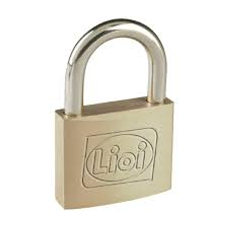 CANDADO SERIE P-2000 25 MM BRONCE PULIDO LIOI 1